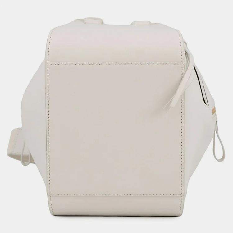 Pre Owned Loewe Hammock Compact White Glaze Satin Calf Leather
