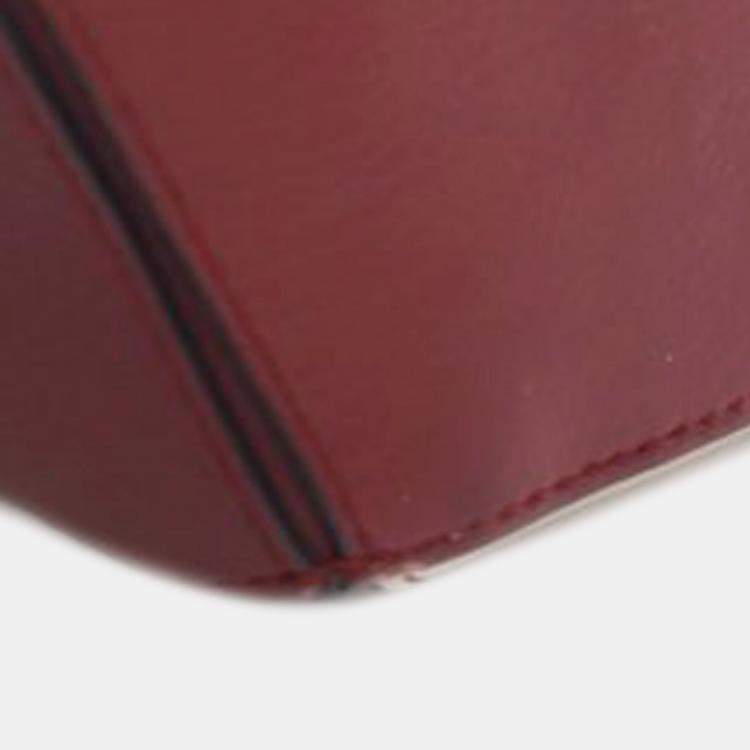 Pre Owned Loewe Red Mini Bicolor Calfskin Puzzle Satchel