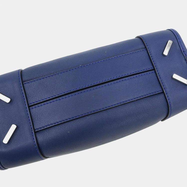مملوكة مسبقًا Loewe Amazona 23 Navy Calfskin Leather Top Handle Bag
