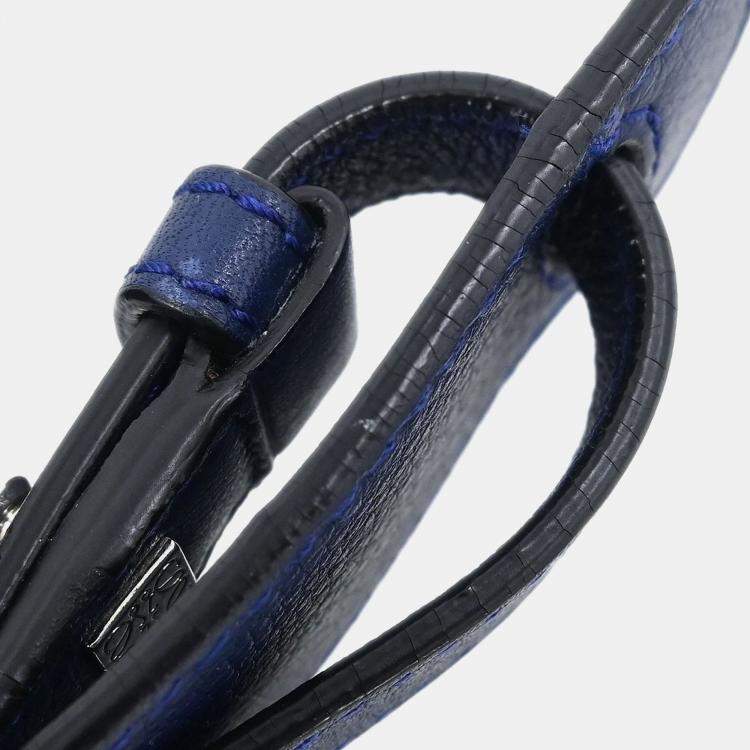 مملوكة مسبقًا Loewe Amazona 23 Navy Calfskin Leather Top Handle Bag