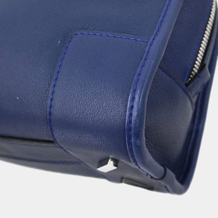 مملوكة مسبقًا Loewe Amazona 23 Navy Calfskin Leather Top Handle Bag