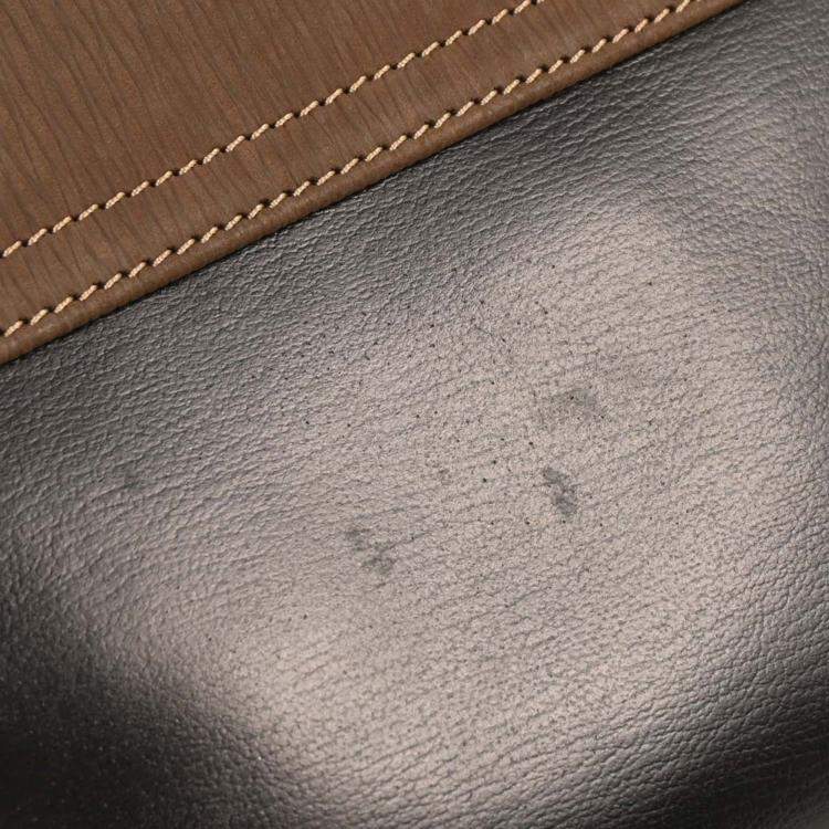 Pre Owned Loewe Velazquez Black Brown Leather Top Handle Bag