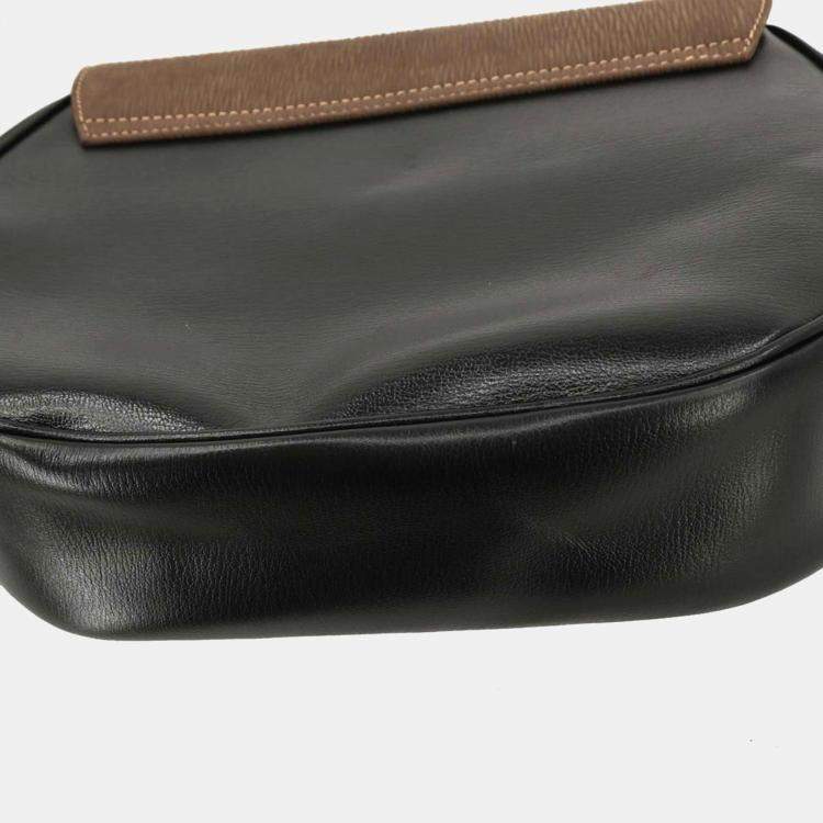 مملوكة مسبقًا Loewe Velazquez Black Brown Leather 2Way Shoulder Bag