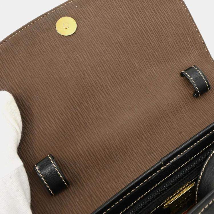 مملوكة مسبقًا Loewe Velazquez Black Brown Leather 2Way Shoulder Bag