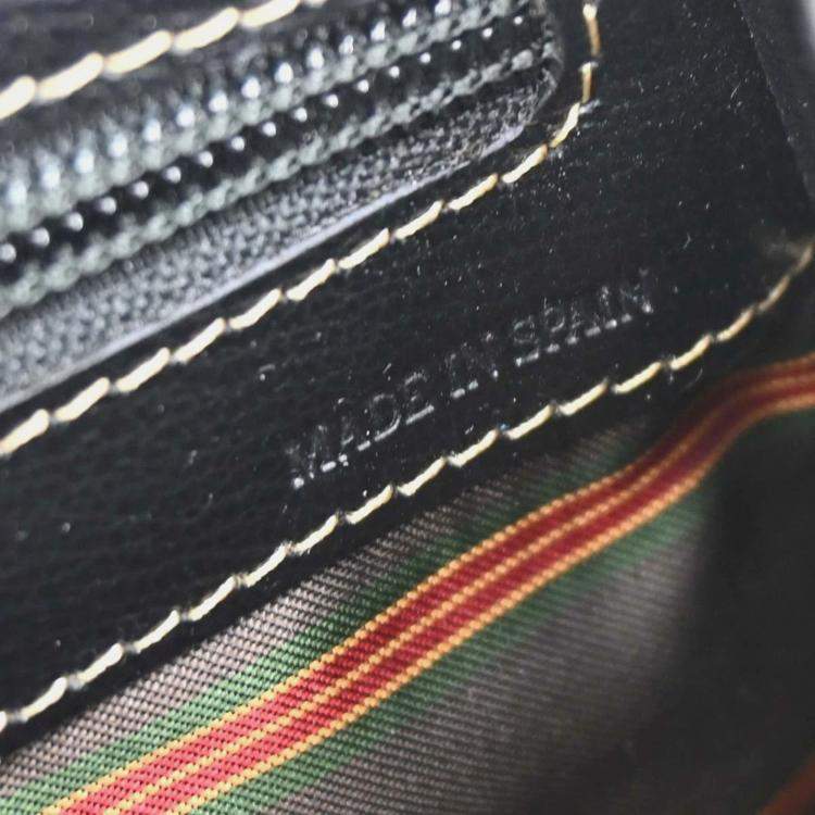 مملوكة مسبقًا Loewe Velazquez Black Brown Leather 2Way Shoulder Bag