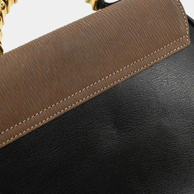 مملوكة مسبقًا Loewe Velazquez Black Brown Leather 2Way Shoulder Bag