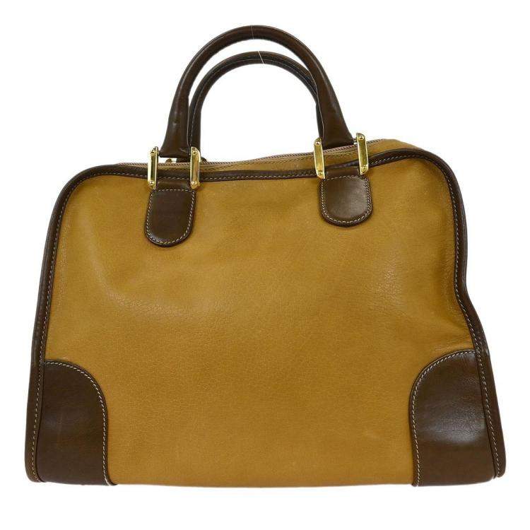 Pre Owned Loewe Beige Leather Shoulder Bag