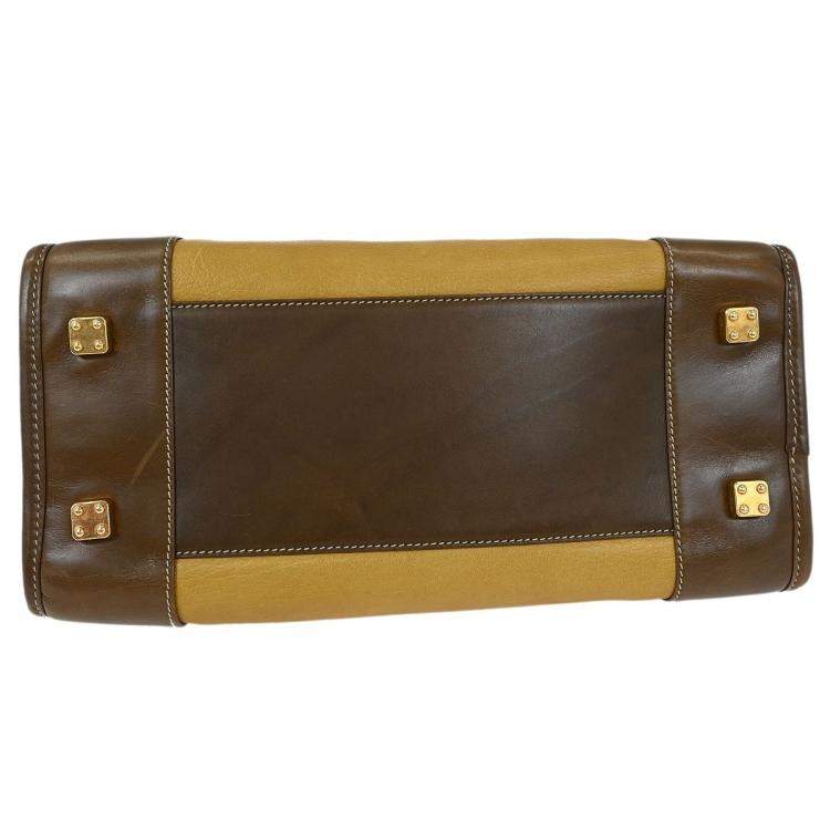 Pre Owned Loewe Beige Leather Shoulder Bag