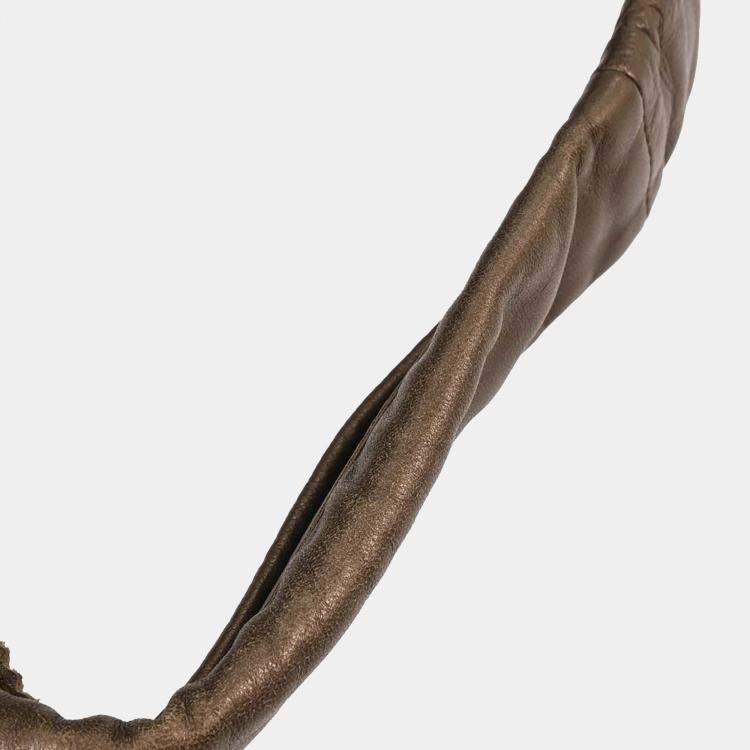 Pre Owned Loewe Viento Brown Lambskin Leather Shoulder Bag