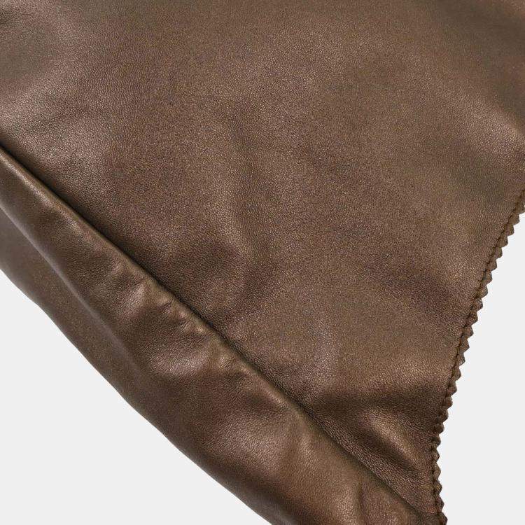 Pre Owned Loewe Viento Brown Lambskin Leather Shoulder Bag