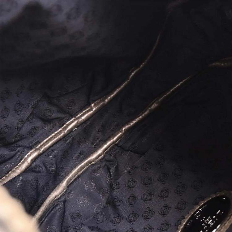 Pre Owned Loewe Viento Brown Lambskin Leather Shoulder Bag