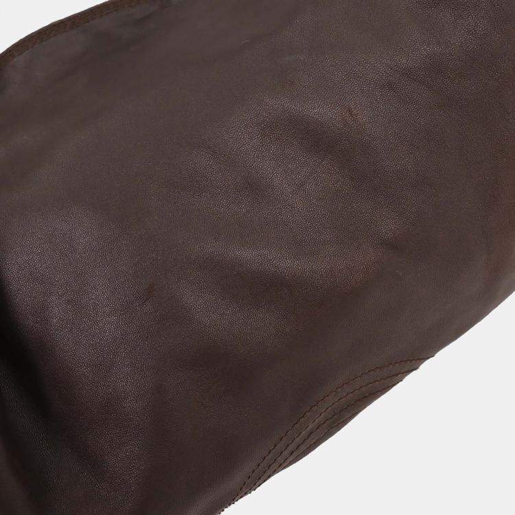 Pre Owned Loewe Aire Brown Nappa Lambskin Leather Tote Bag