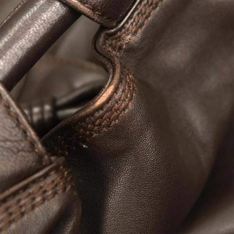 Pre Owned Loewe Aire Brown Nappa Lambskin Leather Tote Bag