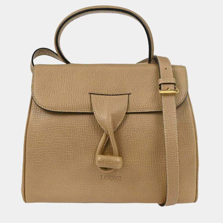 مملوكة مسبقًا Loewe 2Way Beige Leather Top Handle Bag