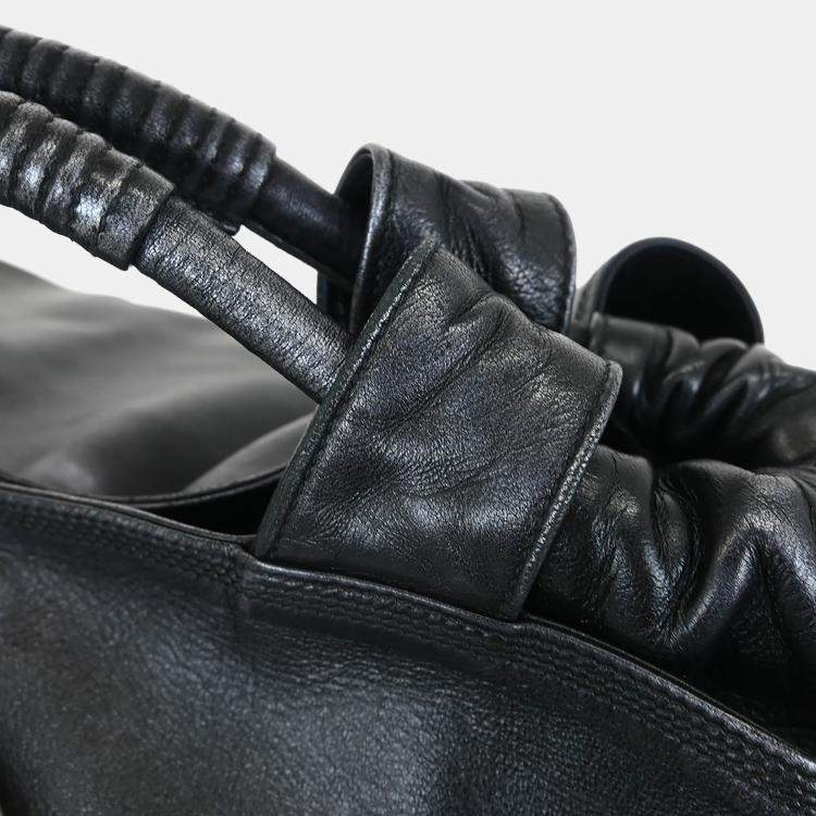 Pre Owned Loewe Aire Black Nappa Lambskin Leather Tote Bag