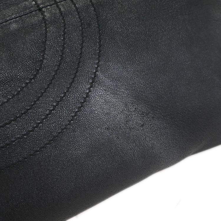 Pre Owned Loewe Aire Black Nappa Lambskin Leather Tote Bag