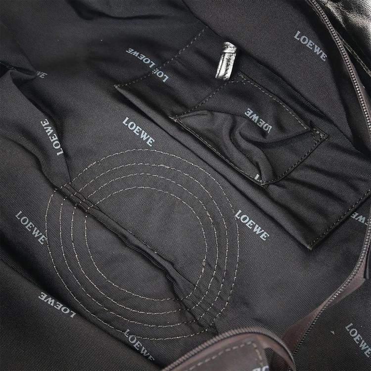 Pre Owned Loewe Aire Silver Nappa Lambskin Leather Tote Bag