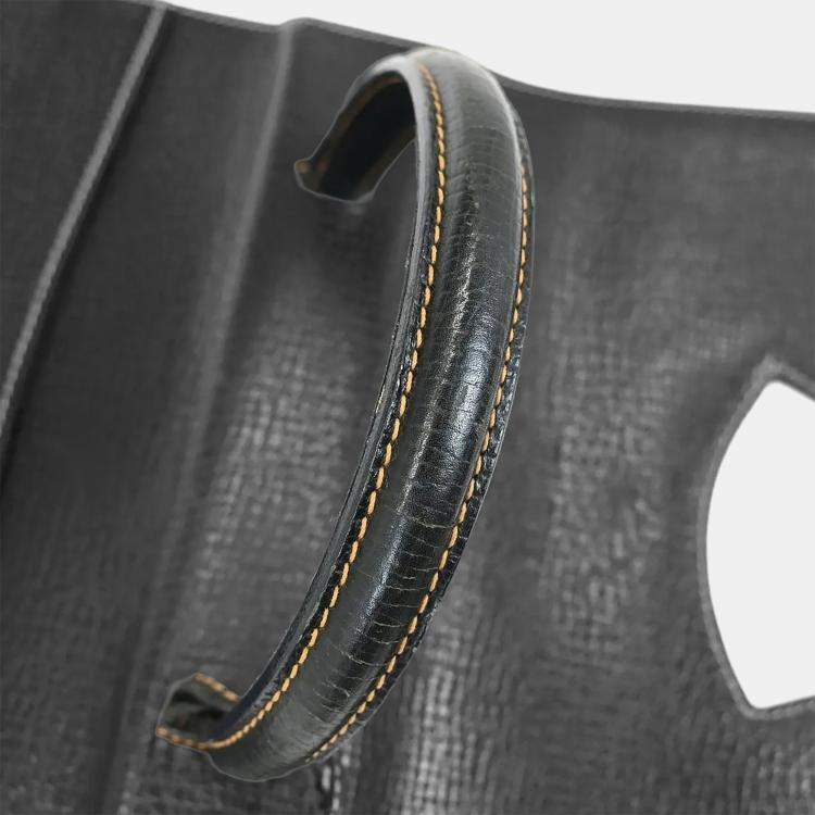 Pre Owned Loewe Barcelona Black Calfskin Leather Shoulder Bag