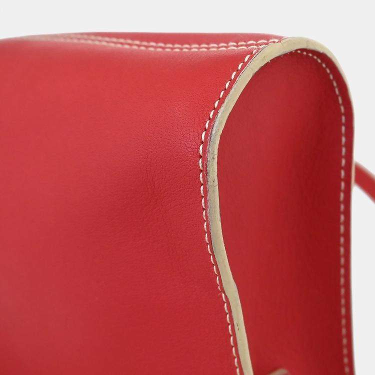 Pre Owned Loewe Red Leather Shoulder Bag