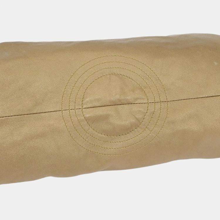 Pre Owned Loewe Aire Gold Nappa Lambskin Leather Hobo Bag