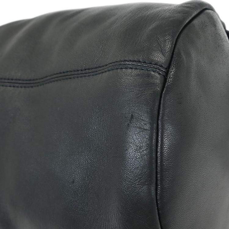 Pre Owned Loewe Drawstring Black Lambskin Leather Backpack