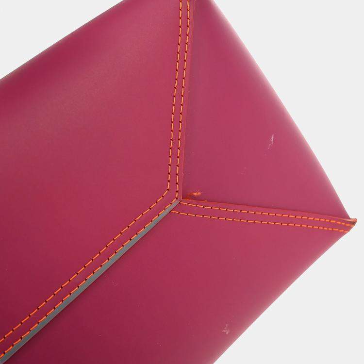 Pre Owned Loewe Leo Pink Calfskin Leather Tote Bag