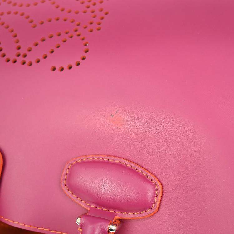 Pre Owned Loewe Leo Pink Calfskin Leather Tote Bag