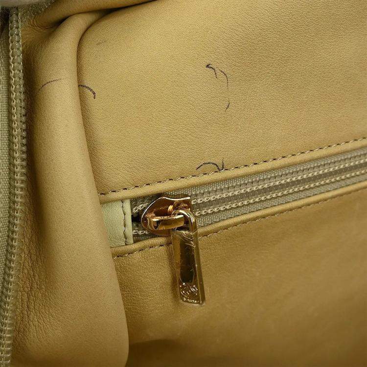Pre Owned Loewe Brown Suede Calfskin Leather Shoulder Bag