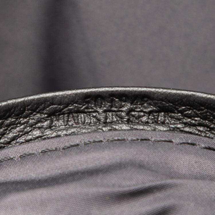 مملوكة مسبقًا Loewe Black Leather Puffy Bumbag Belt Bag