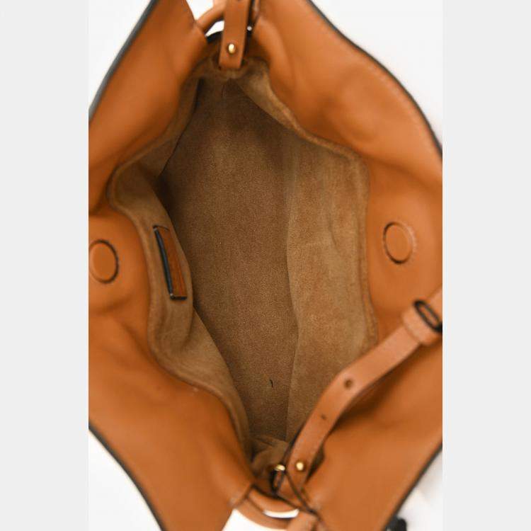 Pre Owned Loewe Brown Leather Mini Flamenco Crossbody