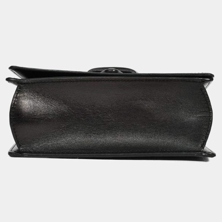 مملوكة مسبقًا Loewe 2016 Black Leather Barcelona Crossbody Bag