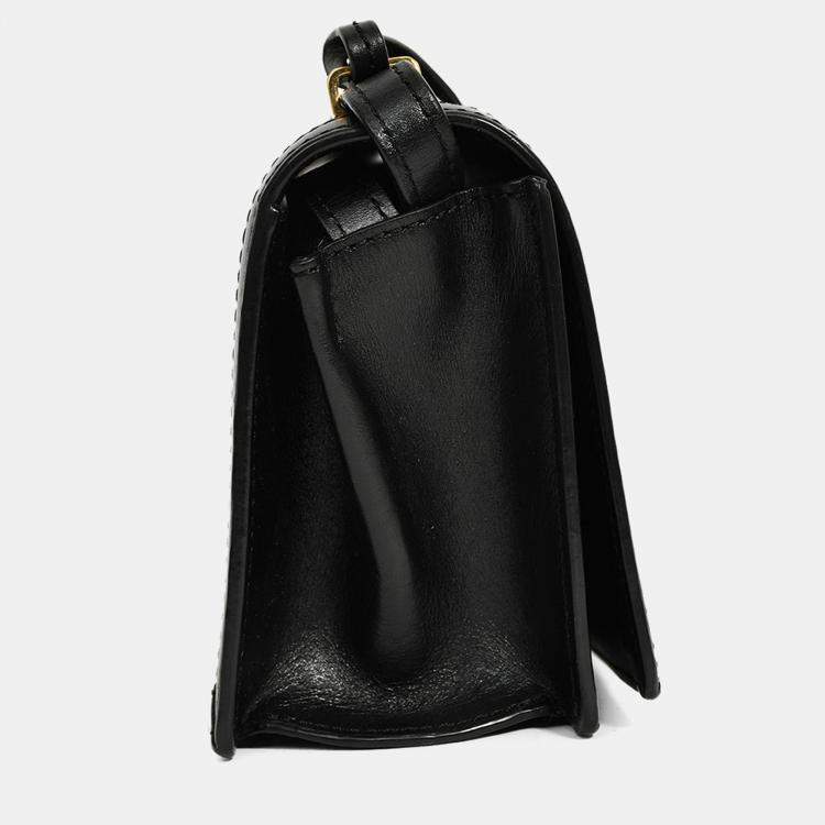 مملوكة مسبقًا Loewe 2016 Black Leather Barcelona Crossbody Bag