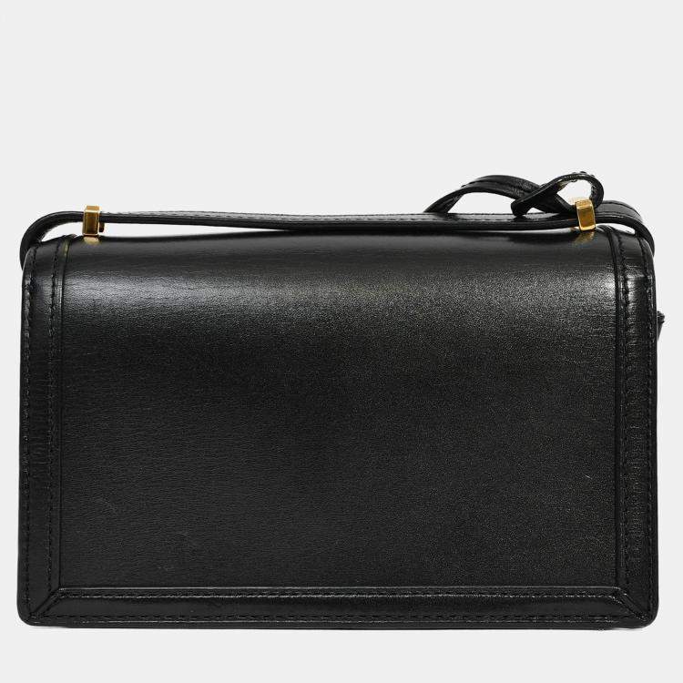 مملوكة مسبقًا Loewe 2016 Black Leather Barcelona Crossbody Bag