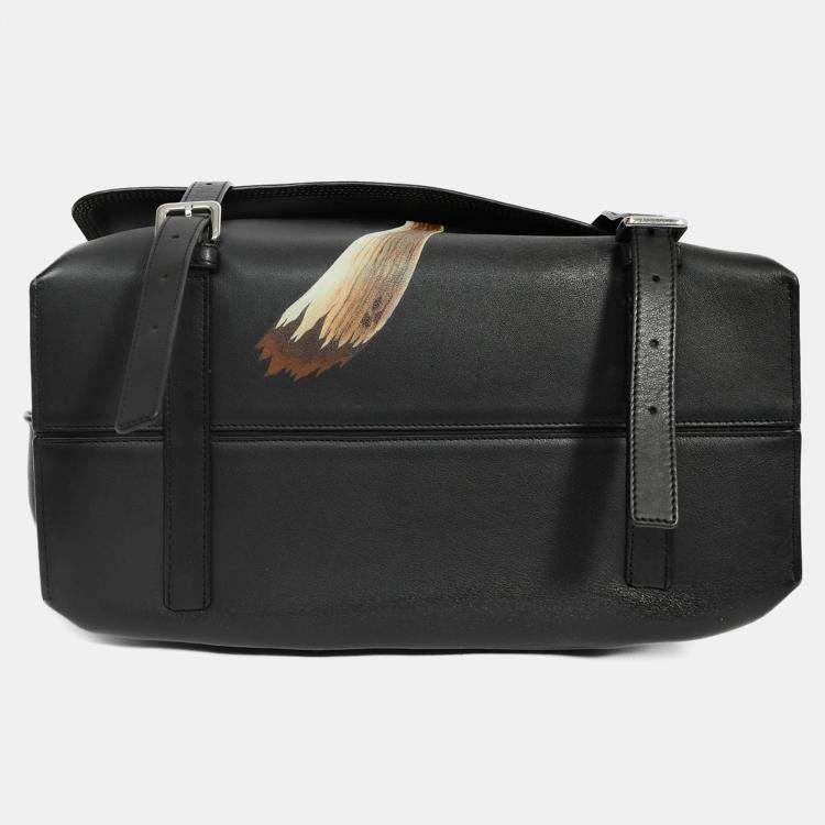 Pre Owned Loewe Black Leather Mushroom Messenger Bag
