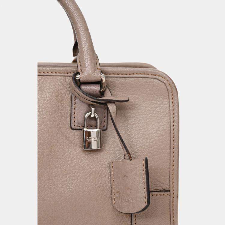 Pre Owned Loewe 2013 Taupe Leather Amazona 23 Bag with Strap