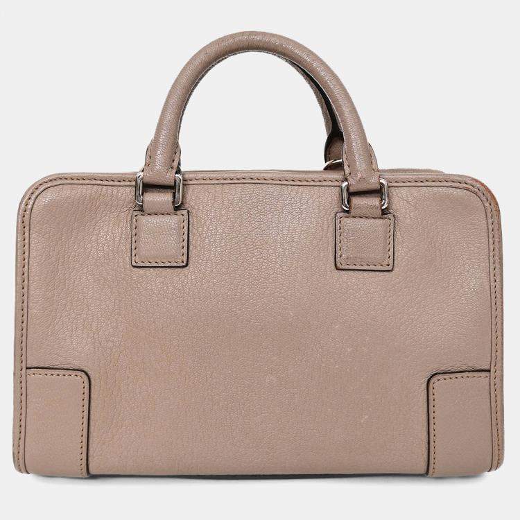 Pre Owned Loewe 2013 Taupe Leather Amazona 23 Bag with Strap