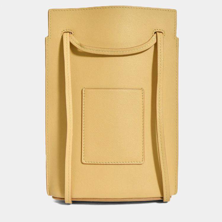 Pre Owned Loewe Beige Pebble Leather 'Dice' Crossbody Bag