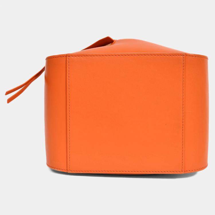 Pre Owned Loewe Orange Leather 'Hammock' Tote with Strap
