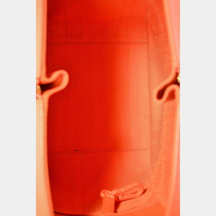 Pre Owned Loewe Orange Leather 'Hammock' Tote with Strap