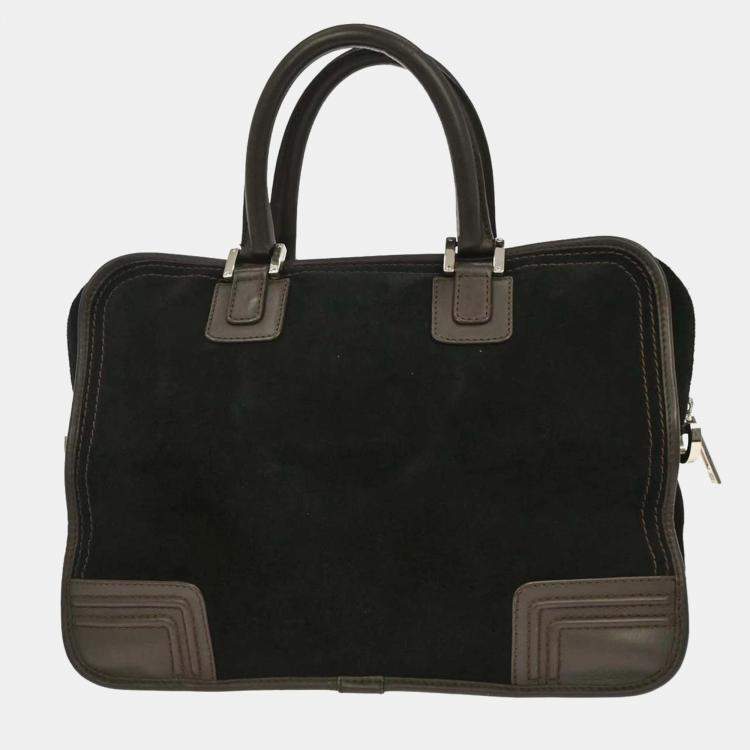 مملوكة مسبقًا Loewe Black Suede Amazona Handbag