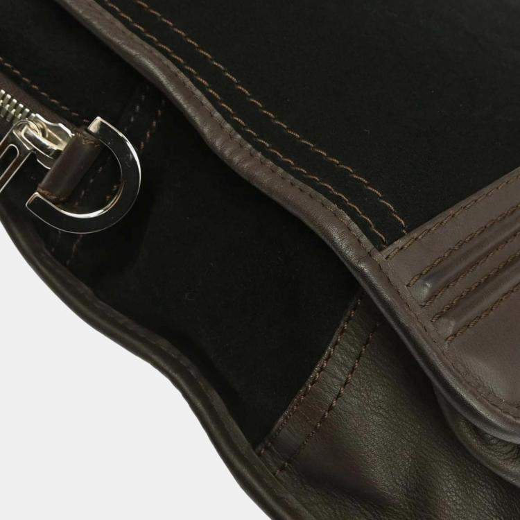 مملوكة مسبقًا Loewe Black Suede Amazona Handbag