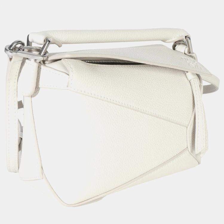 مملوكة مسبقًا Loewe Sand Grained Calfskin Mini Puzzle Edge Bag