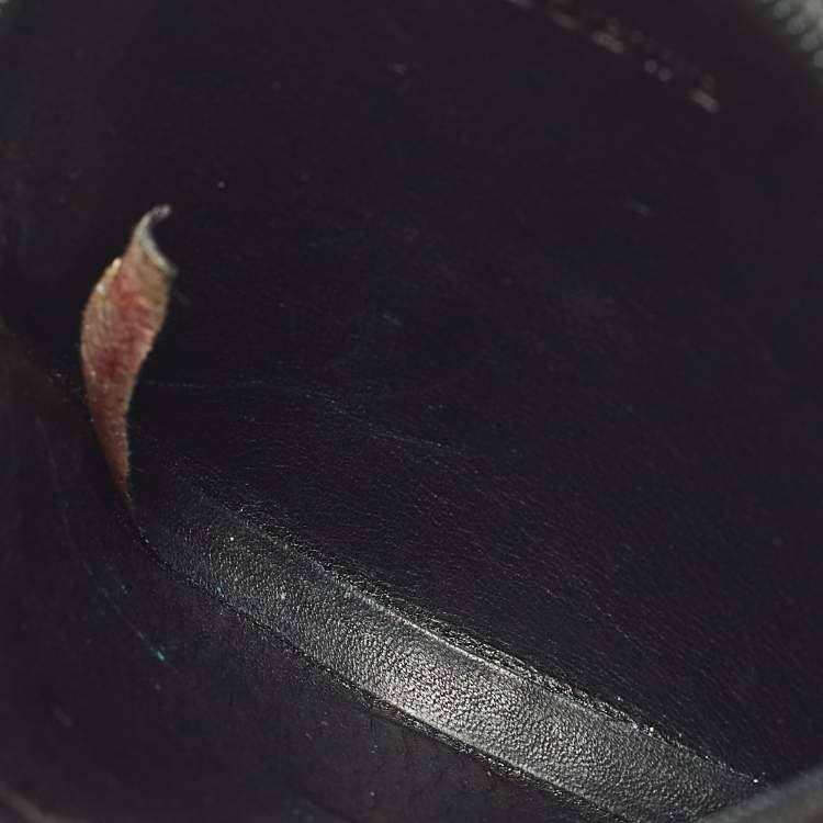 مملوكة مسبقًا Loewe Anagram Black Calf Hair and Leather Coin Purse