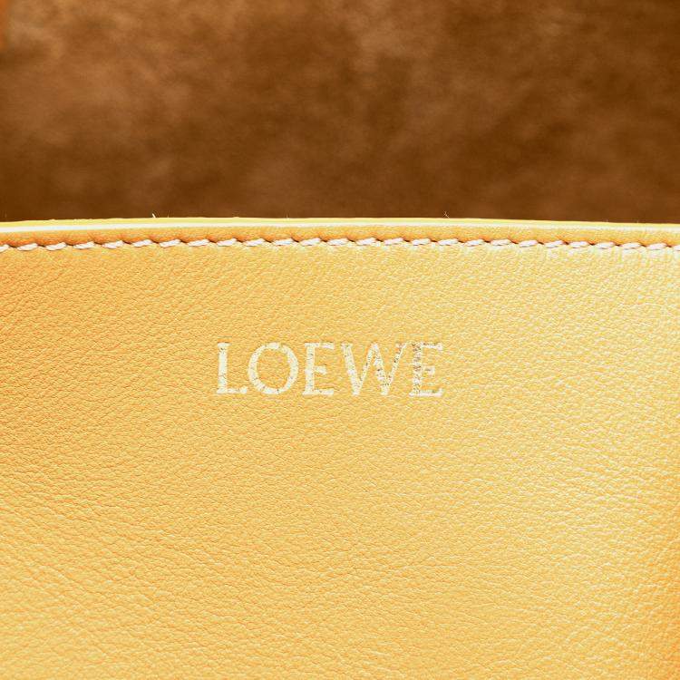 مملوكة مسبقًا Loewe Brown Medium Shiny Calfskin Puzzle Fold Tote