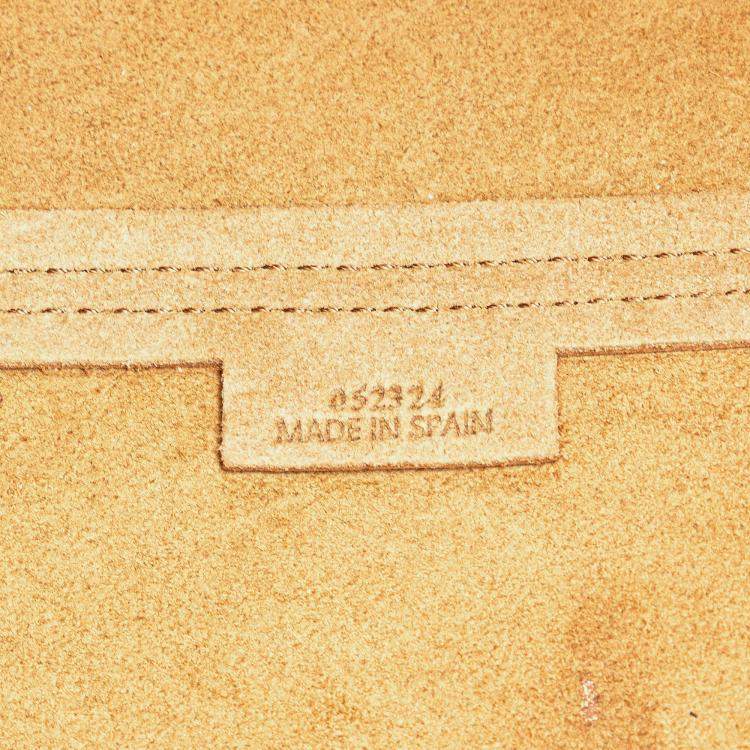 مملوكة مسبقًا Loewe Brown Medium Shiny Calfskin Puzzle Fold Tote