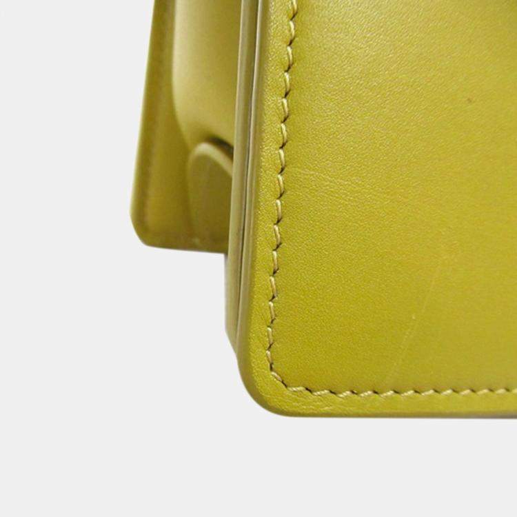 Pre Owned Loewe Yellow Small Leather Barcelona Crossbody