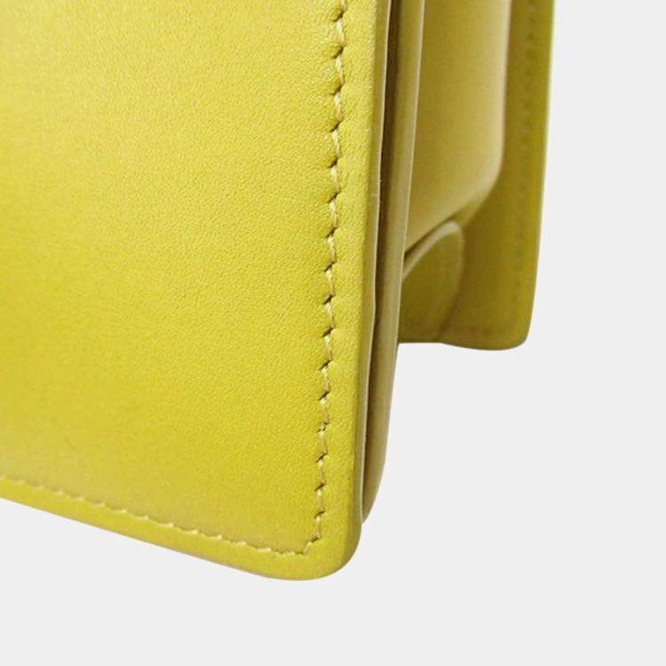 Pre Owned Loewe Yellow Small Leather Barcelona Crossbody