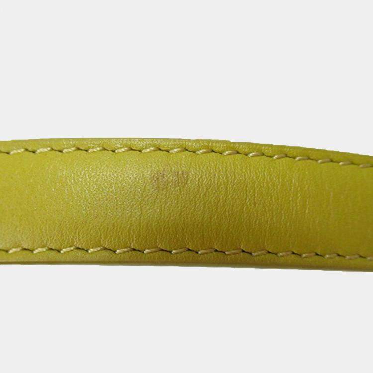 Pre Owned Loewe Yellow Small Leather Barcelona Crossbody