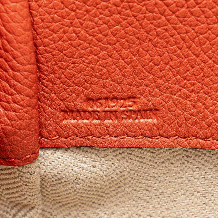 Pre Owned Loewe Orange Small Leather Hammock Satchel