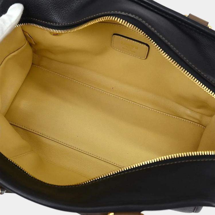 Pre Owned Loewe Beige Black Brown Amazona 28 Handbag